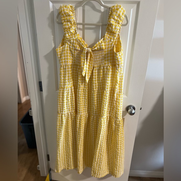 Yellow gingham maxi dress - Picture 2 of 2
